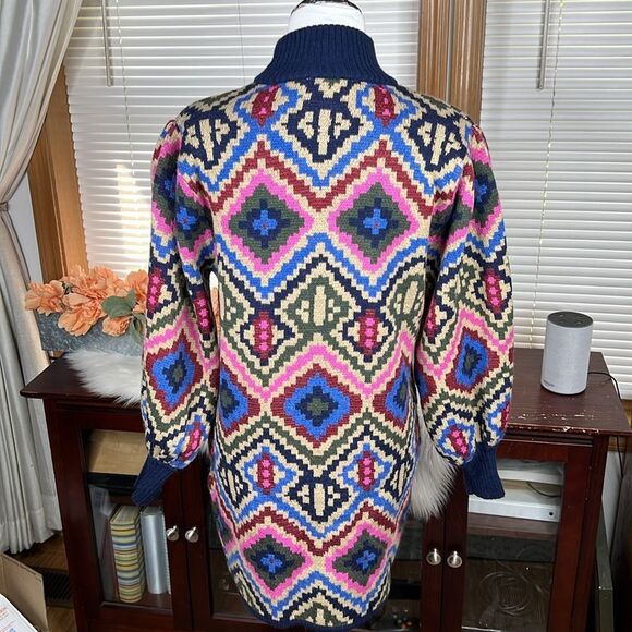 Farm Rio Rauti Long Sleeve Sweater Dress Size Small - Picture 5 of 9